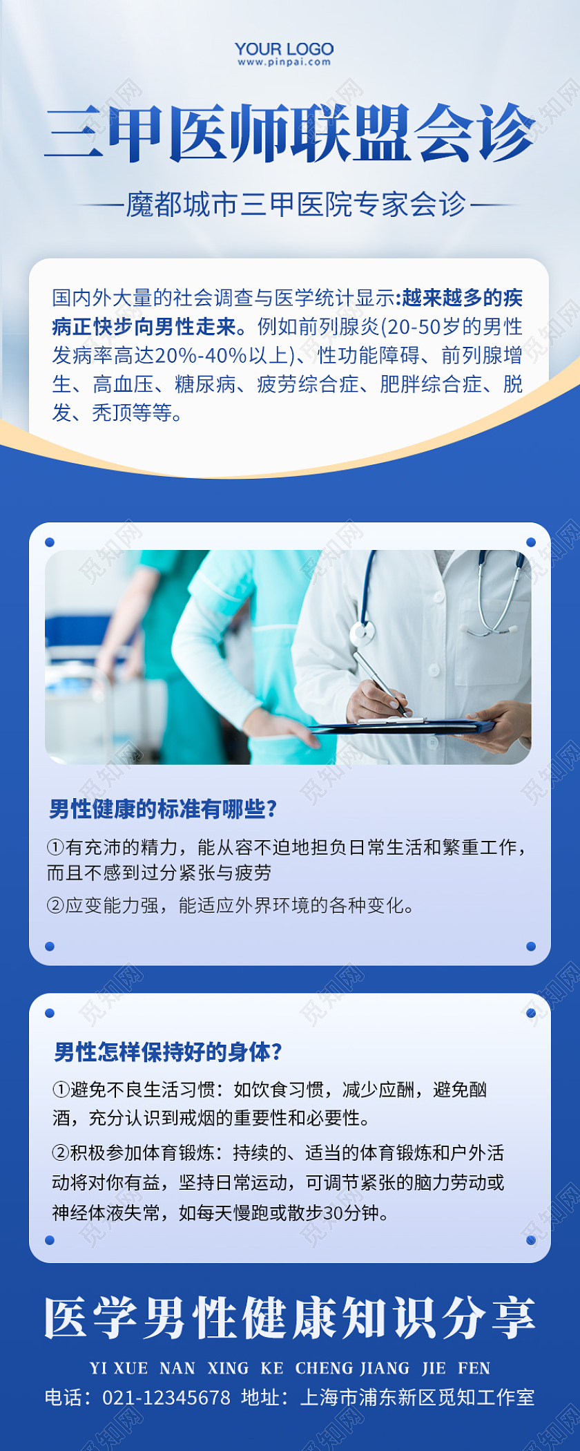 专业医疗知识手机长图医疗医院