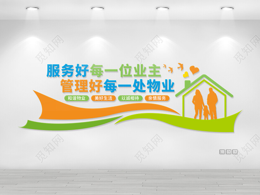 服务好每一位业主文化墙物业