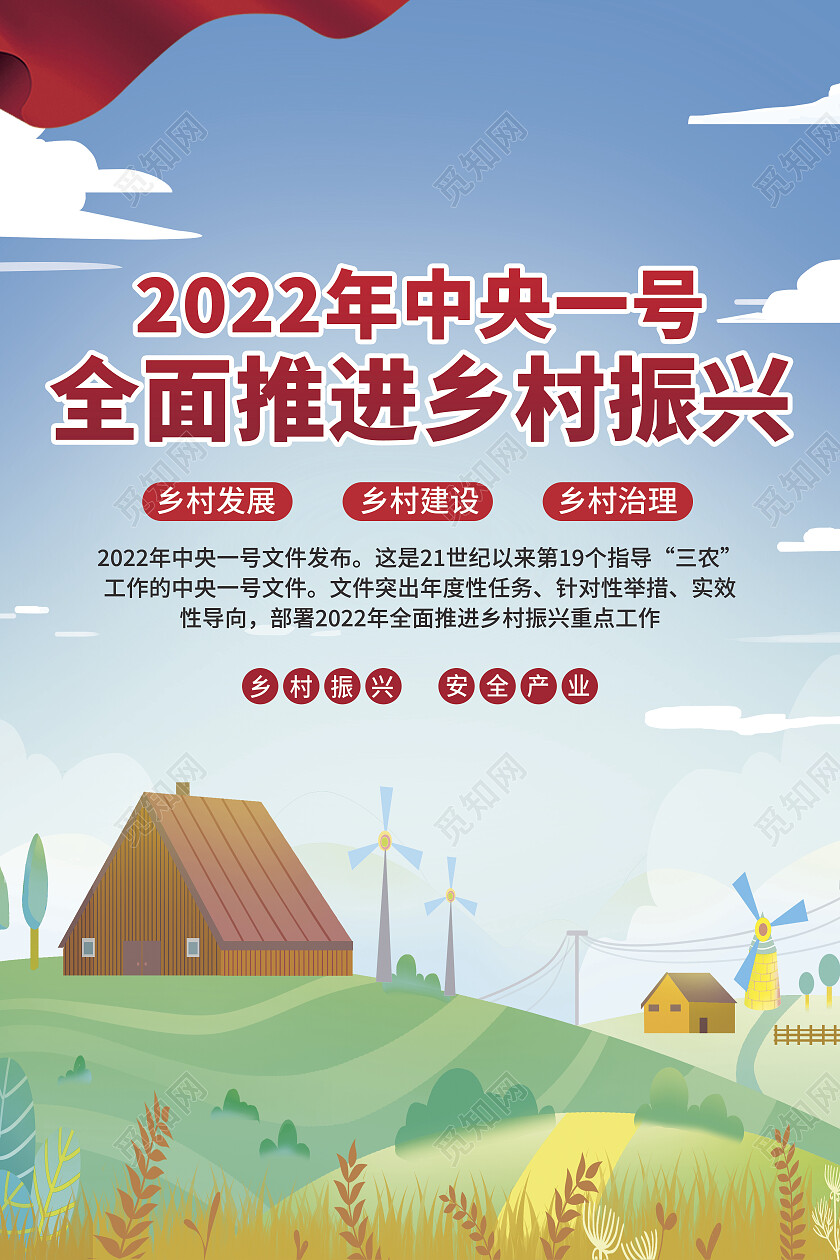 插画全面推进乡村振兴乡村建设乡村治理乡村振兴套图