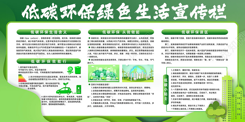 绿色剪纸低碳环保绿色生活宣传栏环保宣传栏