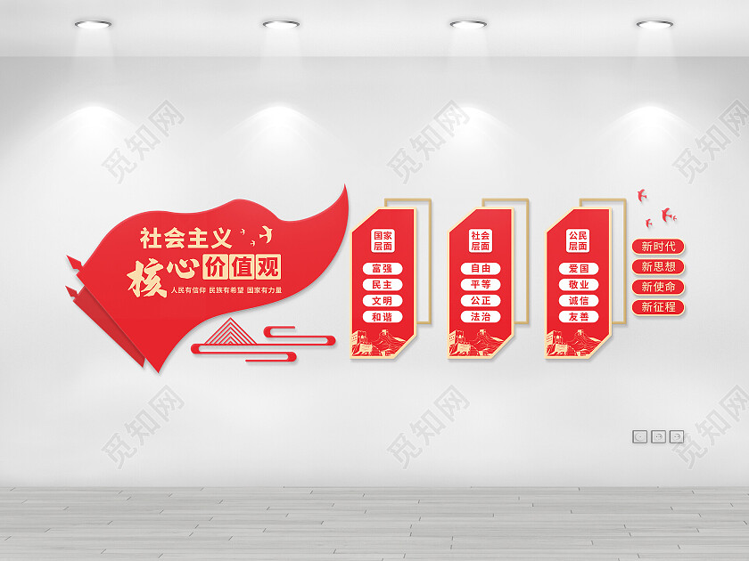 社会主义核心价值观文化墙