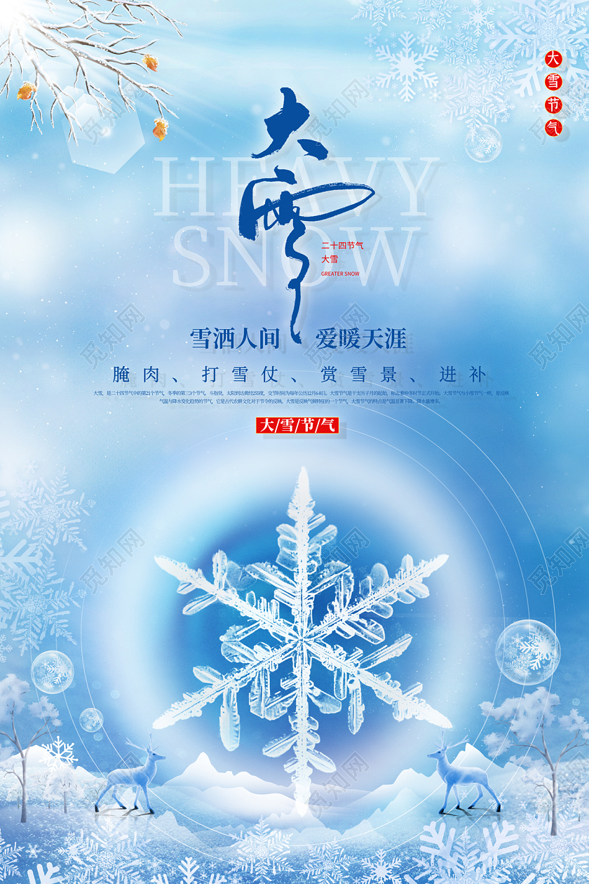 2022大雪节日大雪海报