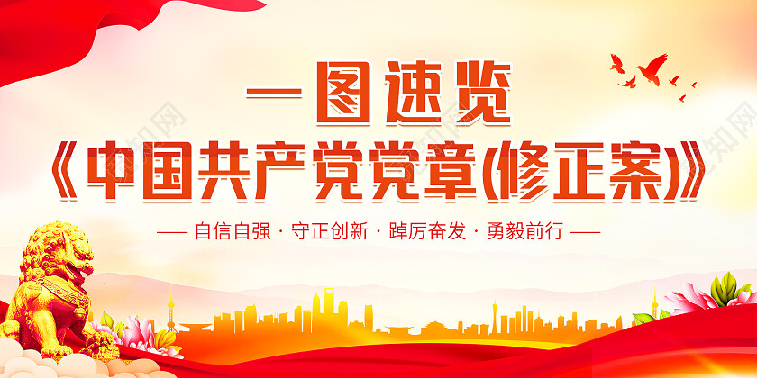 党史党建党课中国风党章修正案二十大宣传栏