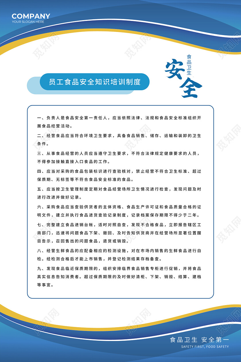 食品卫生安全食品安全综合管理制度食品安全套图
