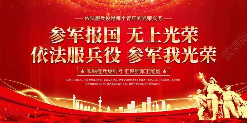红色简约大气2023年征兵宣传栏海报2023年度征兵新政策2023年度征兵新政策解读