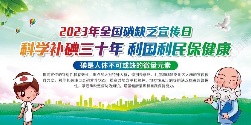 简约全国防治碘缺乏病宣传日活动宣传栏