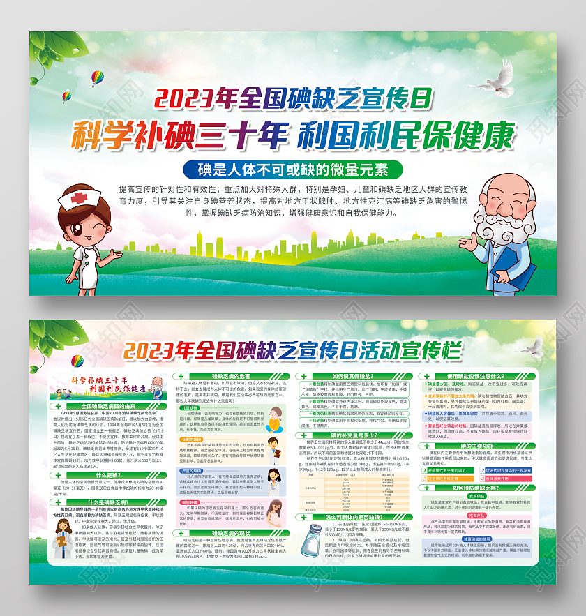 简约全国防治碘缺乏病宣传日活动宣传栏