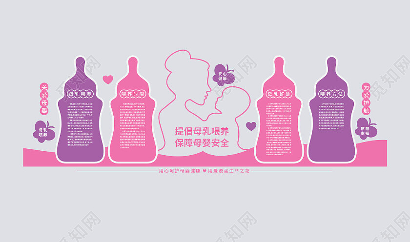妇幼保健院文化墙母乳喂养文化墙3D文化墙