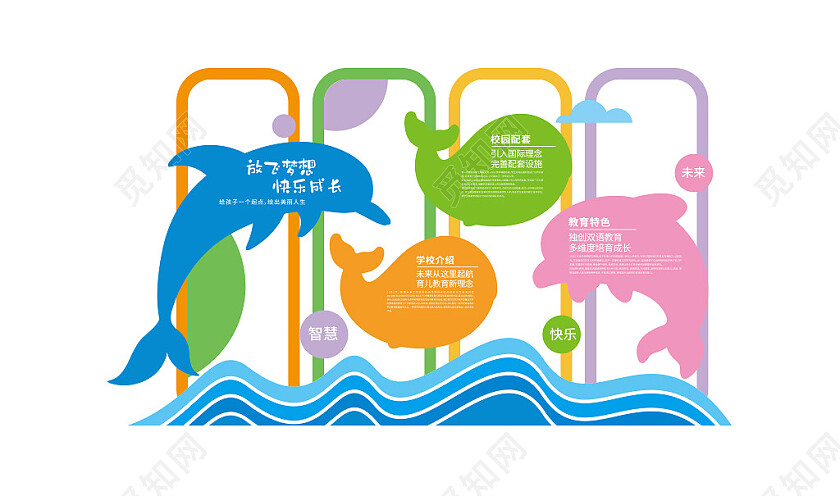 幼儿园介绍雕塑校园文化雕塑学校宣传栏3D文化墙