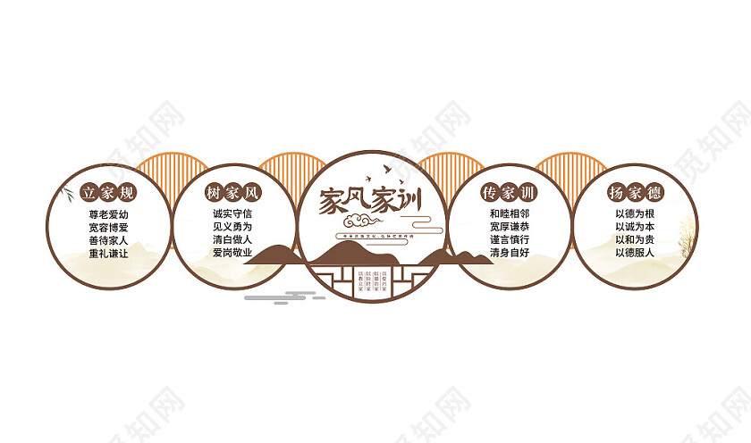 家风家训文化墙社区建设文化墙3D文化墙