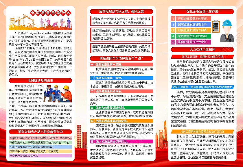 2023年蓝色全国质量月主题活动落实质量强国战略2023全国质量月