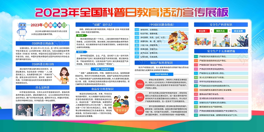 2023年全国科普日教育活动宣传展板全国科普日宣传栏