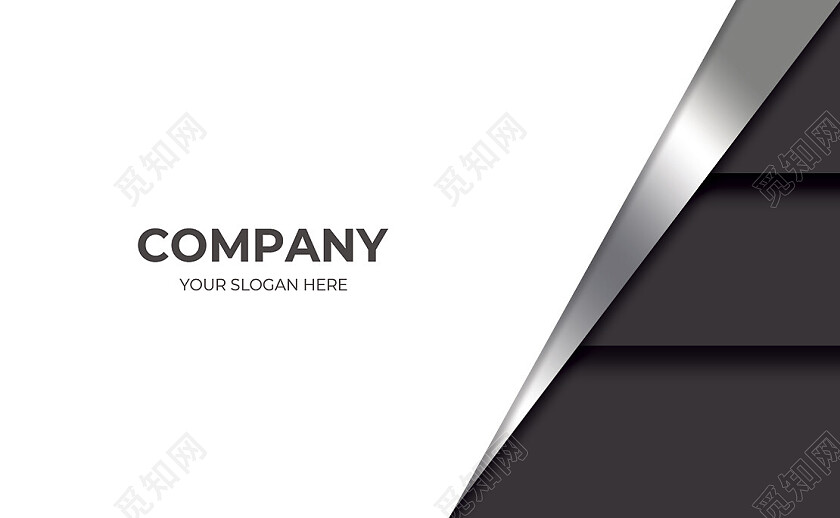 黑银渐变色商务企业名片