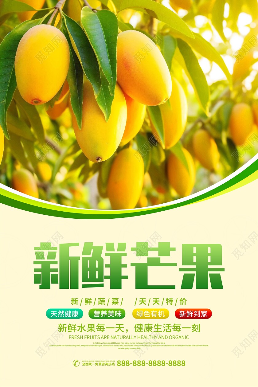 时尚大气新鲜水果宣传套图海报秋季水果