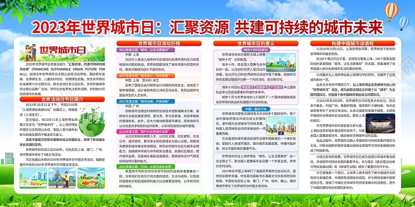 绿色世界城市日宣传栏