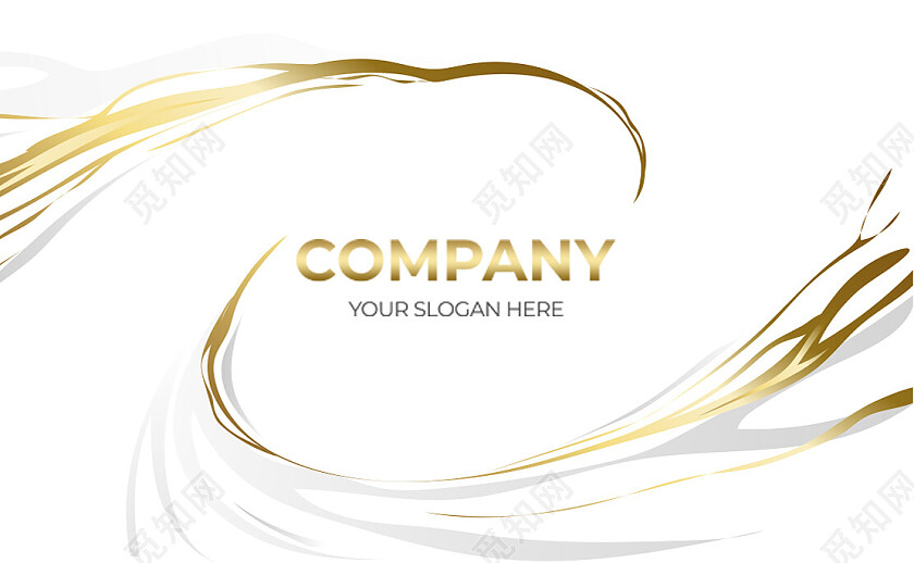 白色鎏金企业名片设计