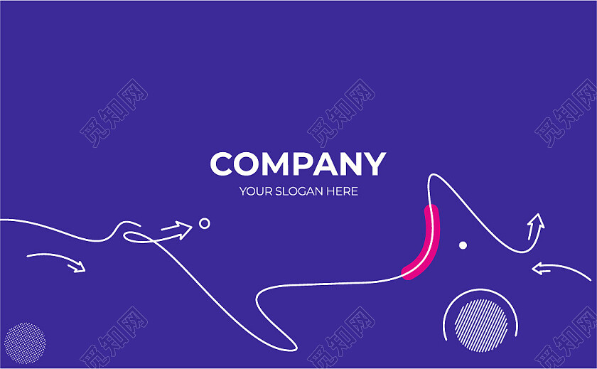 商务高档简洁大气企业极简紫色名片名片设计