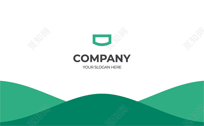 商务高档简洁大气企业绿色简约名片名片设计