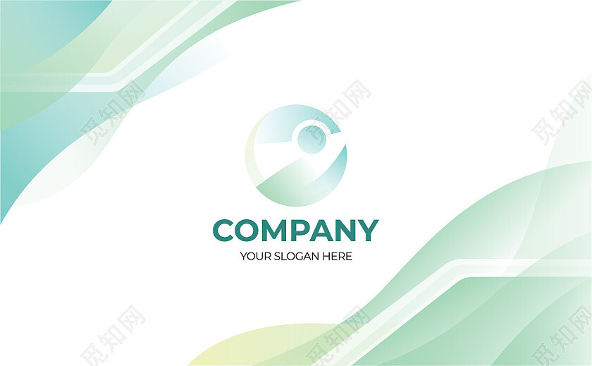 商务高档简洁大气企业绿色极简名片名片设计