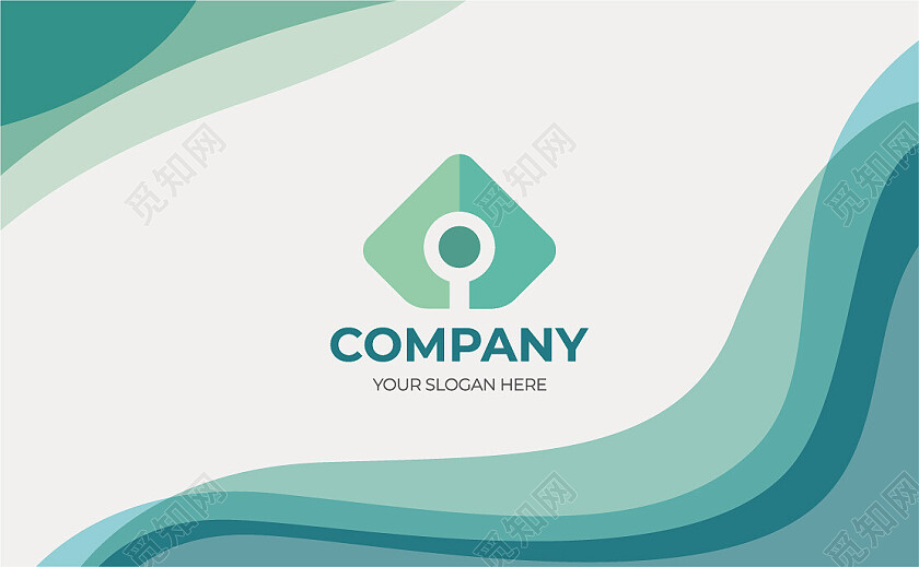 商务高档简洁大气企业绿色极简名片名片设计