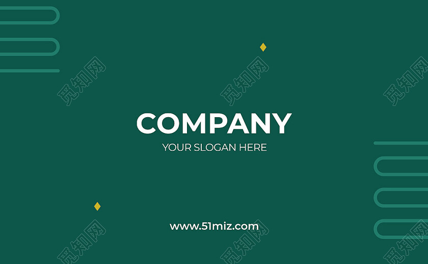 商务高档简洁大气企业绿色极简名片名片设计