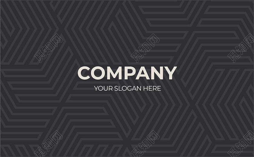 商务高档简洁大气企业黑白名片名片设计