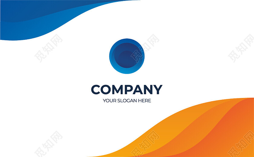 商务高档简洁大气企业蓝色名片名片设计