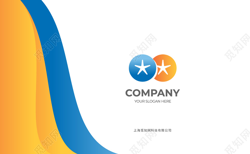 蓝色科技名片商务名片高档简洁大气商务科技名片橙色名片名片设计