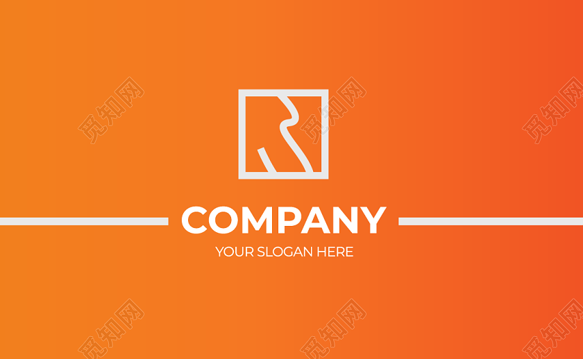 橙色科技名片商务名片高档简洁大气商务科技名片白色名片名片设计