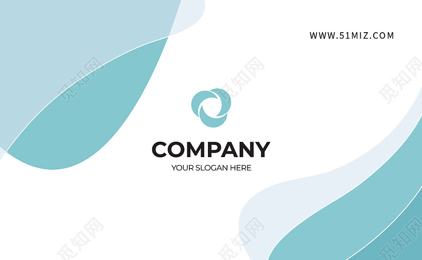 商务高档简洁大气企业名片蓝色名片设计