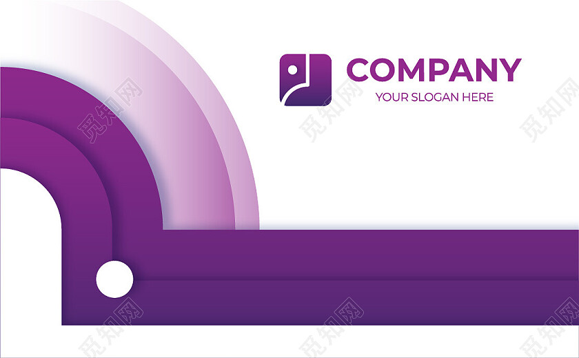 商务高档简洁大气企业名片紫色名片设计