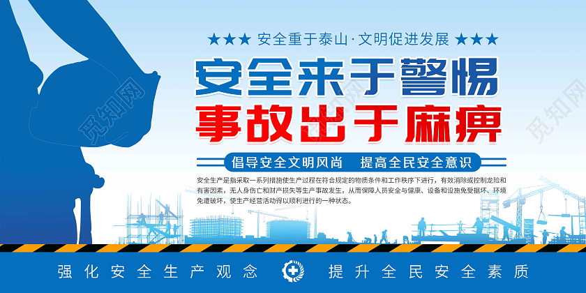 蓝色风格工地安全套图