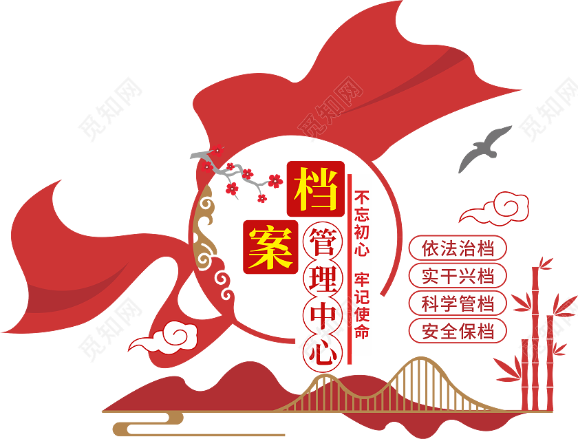 档案管理中心文化墙档案文化墙