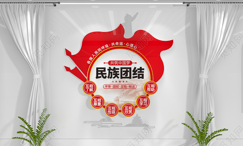 民族大团结民族团结标语民族团结文化墙