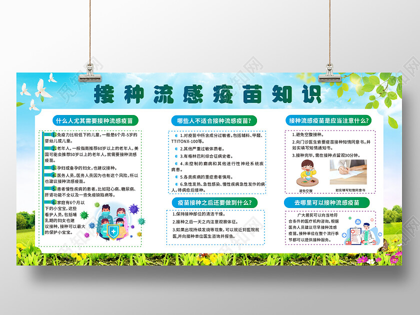 流感疫苗海报宣传栏