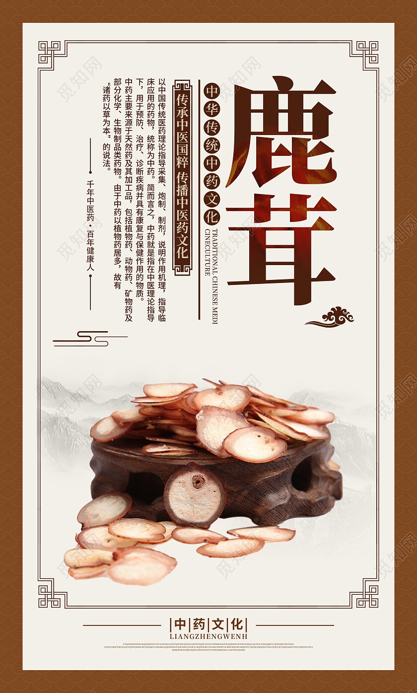复古大气中医药药材宣传套图