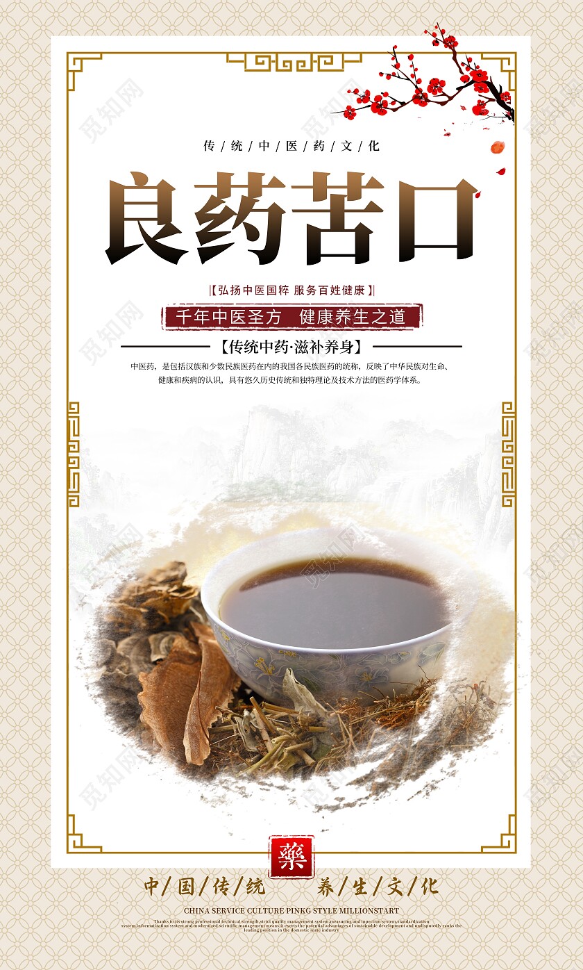 时尚大气中医药宣传套图