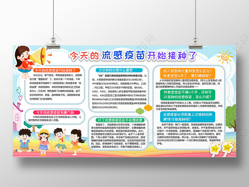 儿童流感宣传栏