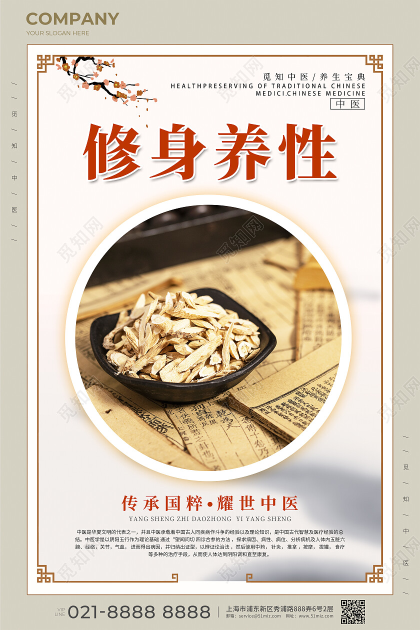高级中医药养生保健宣传套图海报