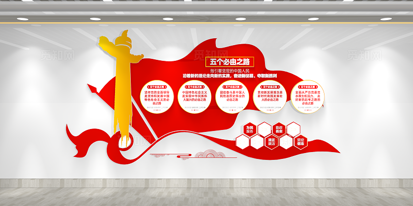 二十大精神五个必由之路党建文化墙