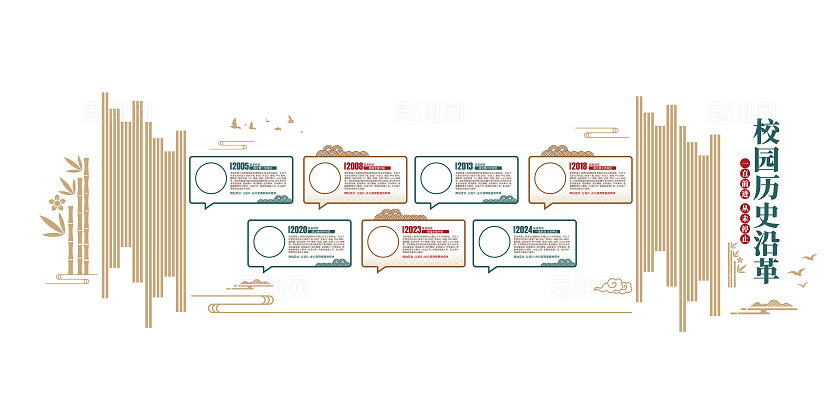 校园历史沿革校史馆校园文化墙