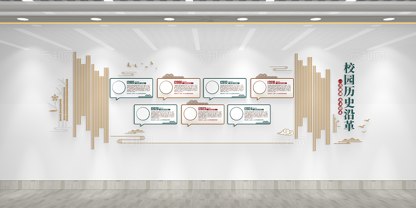 校园历史沿革校史馆校园文化墙
