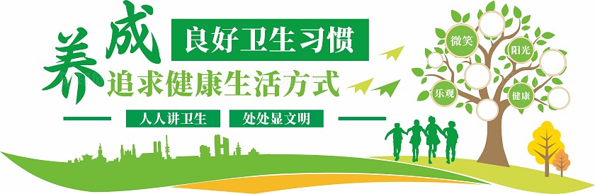 绿色校园卫生保健室文化墙