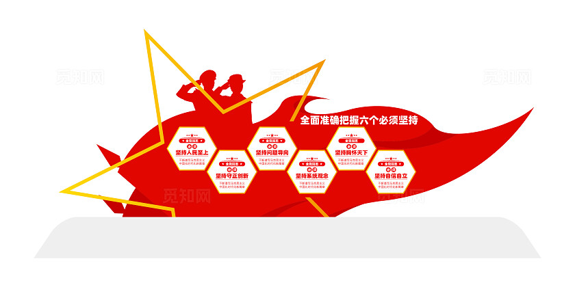 六个必须坚持党建户外雕塑六个必须坚持雕塑