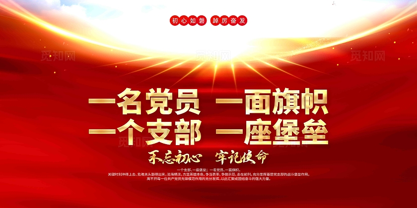 不忘初心牢记使命基层党建工作党支部宣传党建展板
