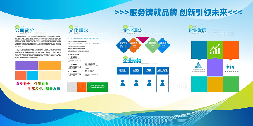 时尚大气企业文化墙宣传展板企业展板