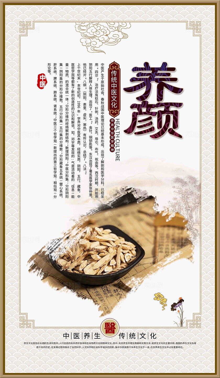 传统中医馆中医文化中医挂画展板