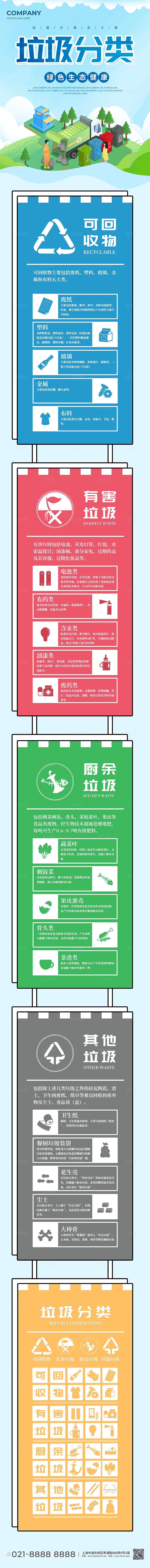 绿色垃圾分类宣传长图