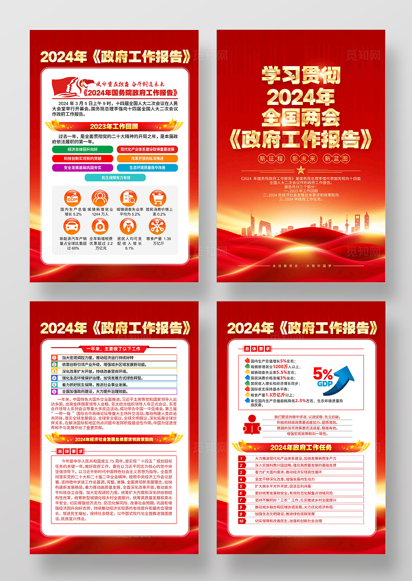 图解2024全国两会工作报告两会套图