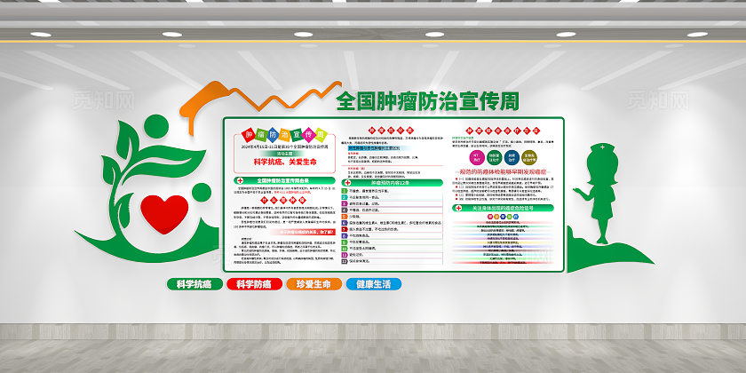 全国肿瘤防治宣传周文化墙